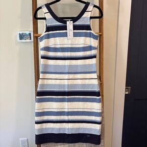 Southern Tide striped blue and white slip on dress